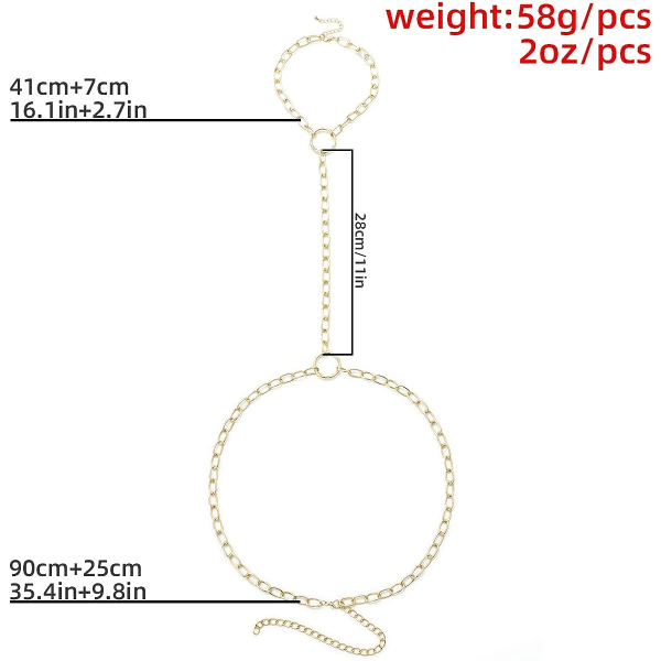 Punk Body Sele til Kvinder Sexet BH Body Chain Statement