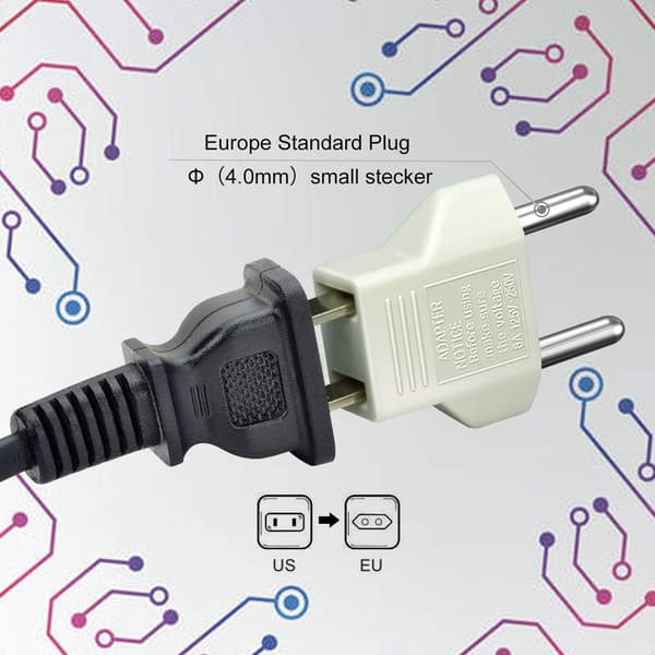US til EU Adapter - Hvid