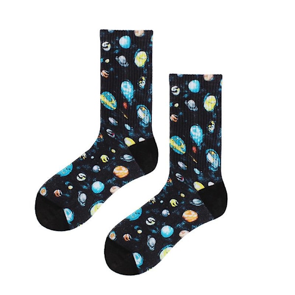 Morsomme kjolesokker for menn Nyhet Fargerik Funky Fancy Morsomt mønstret mannskap Casual Crazy Sokker For Menn Far 7
