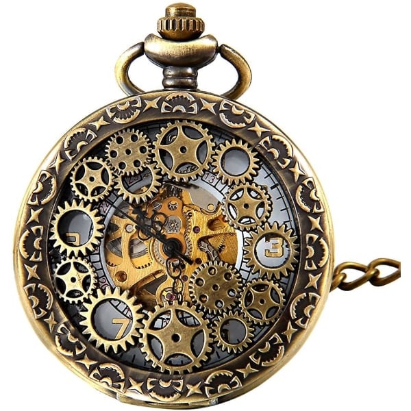 Retro Steampunk-ur med romerske og arabiske tal