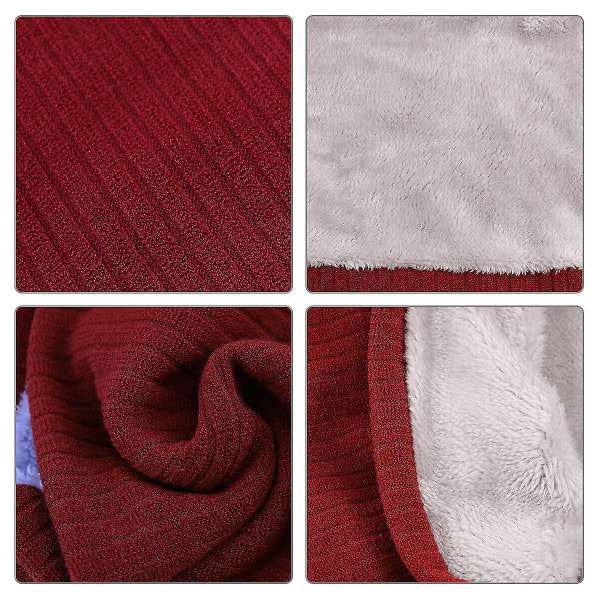 Snood Neck Warmer Huivi Miesten Talvi Paksu Fleece Thermal Balaclava Mask Light Gray