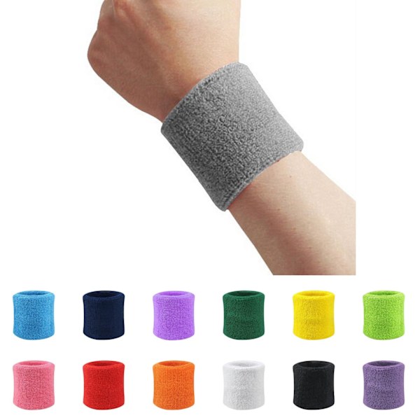 Svedbånd - Håndledsbånd - Korte [8cm] - Dobbeltpakke Sort Black one size