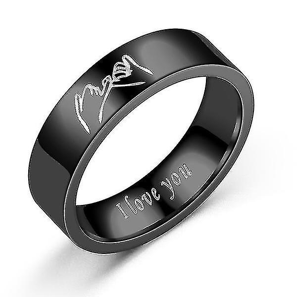 I Love You Engraved Ring For Men 6