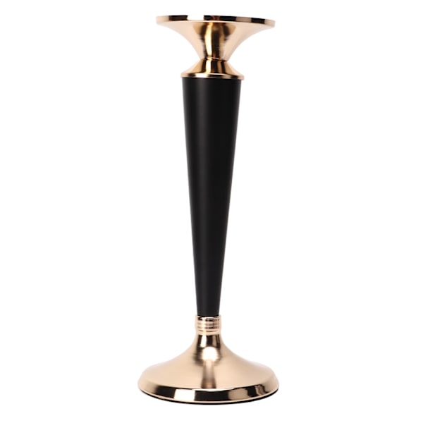 Klassisk enkel svart järnmetall ljusstake för pelarljus - Perfekt heminredning för middag med levande ljus eller bröllop