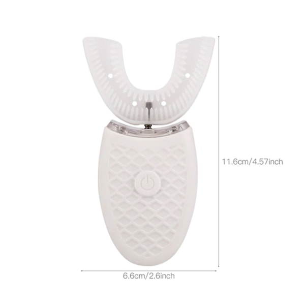 Helautomatisk 360 Eltandborste - Vibrerande Sonisk Tandborste vit white