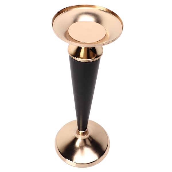 Klassisk enkel svart järnmetall ljusstake för pelarljus - Perfekt heminredning för middag med levande ljus eller bröllop
