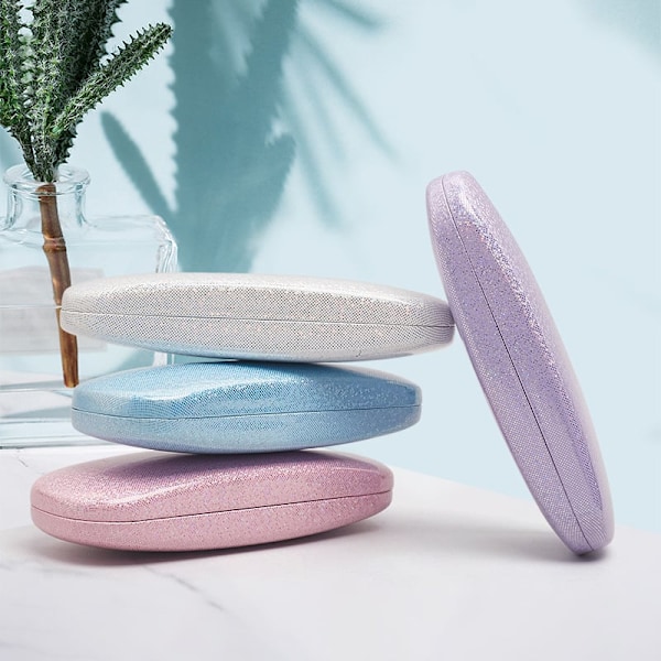 5 kpl Unisex Kovakantinen Silmälasikotelo Kulmakarvoille, Suojaava Aurinkolasikotelo Puhdistusliinalla, Myopia Optinen Kotelo, Kannettava