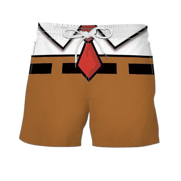 Svampbob Fyrkantstrykk lösa strandshorts for män 4XL