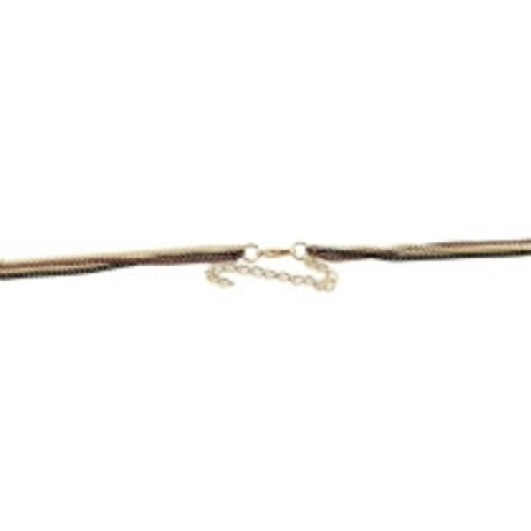 Långt Retro Halsband med Kedjor i Guld, Brun & Svart med Tofs multifärg