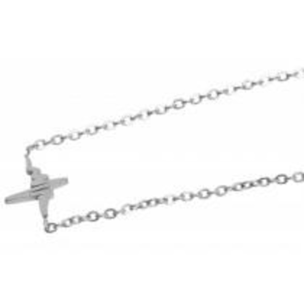 Silver Halsband i Stål med EKG-Kurva / Heartbeat / Hjärtslag Silver