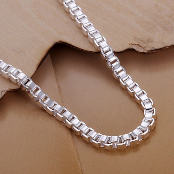 Silver Smyckesset - Halsband & Armband - Klassisk Länk / Kedja Silver