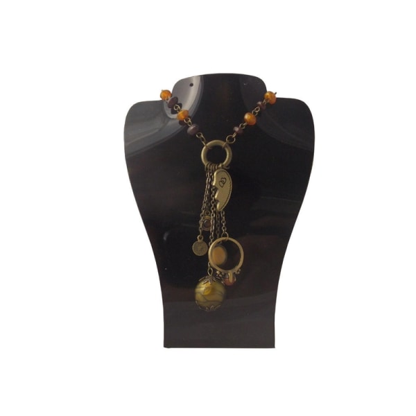 Z&R Statement Halsband i brons färg med Hjärtan & Ring