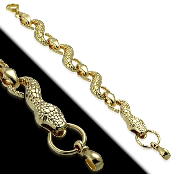 Armband Cobra Orm Guldfärgat