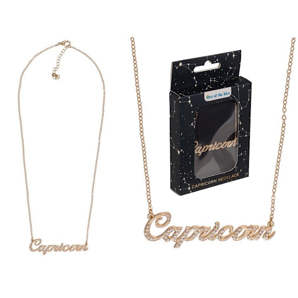 Guld Halsband med Stjärntecken: Stenbocken = Capricorn Guld