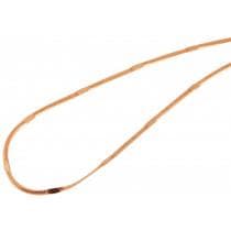 Tunt Rosé Guld Halsband i Rostfritt Stål - Platt Ormlänk / Kedja Rosa guld
