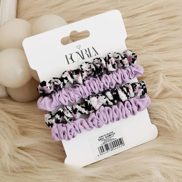 4-pack Scrunchies Hårsnoddar Hårband Håraccessoar - Flerfärgad multifärg