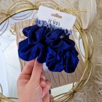 3-pack Scrunchies Hårsnoddar Hårband Håraccessoar - Blå Blå