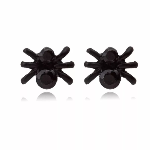 Örhängen med Coola Svarta Spindlar / Black Spider - Halloween Svart
