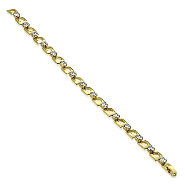 Armband med klara Cubic Zircon Guld färg