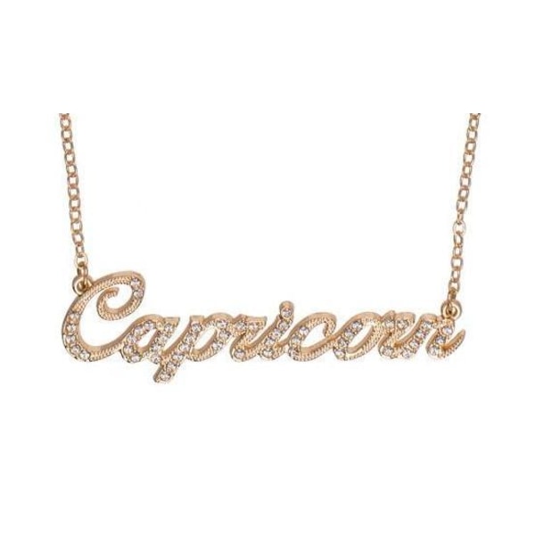 Guld Halsband med Stjärntecken: Stenbocken = Capricorn Guld