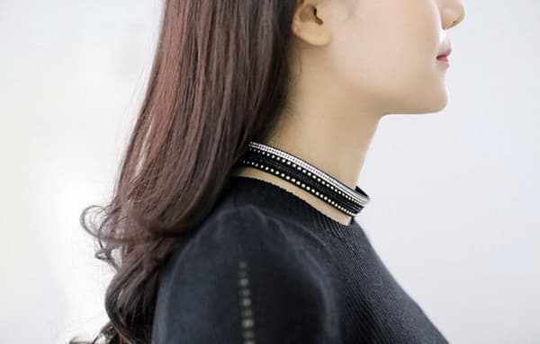 Wrap Läderarmband/Läder Armband med Strass / Rhinestones - Grå grå