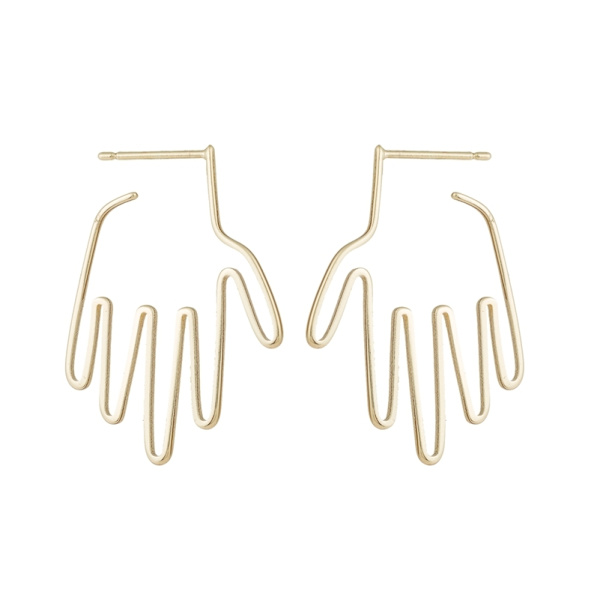 Örhängen Geometrik Händer / Hand / Fingrar Guld Färg