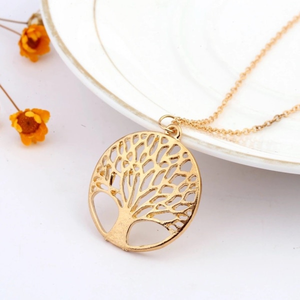 Guld Halsband - Livets Träd - Symbol för Livet b443 | Fyndiq