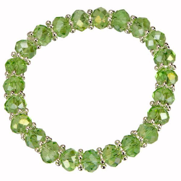 Pärlarmband / Armband med Glaspärlor / Glas Pärlor - Grön Grön