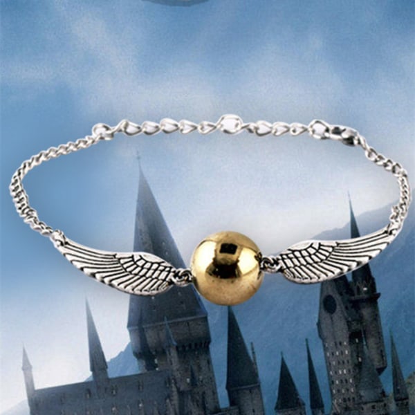 Harry Potter Armband - Gyllene Kvicken - Golden Snitch - Silver Silver