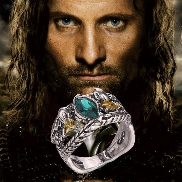 Sagan om Ringen - Aragorns Ring - Ring of Barahir - Stl 16,5 Silver