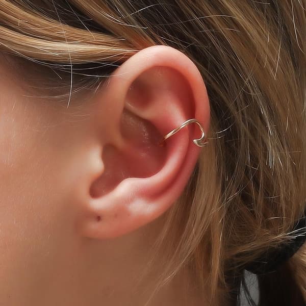 1 st Earcuff Ear Cuff Örhänge i Silver Färg Silver