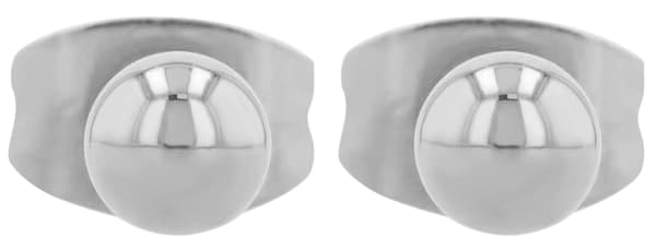Små Silver Stud Örhängen i Rostfritt Stål - Klassiska Blanka Kulor / Pärlor / Bollar - 4 mm Silver