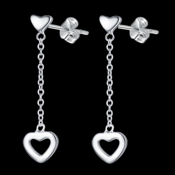 Långa Silver Örhängen med Hängande Hjärtan / Heart Silver 0f49 | Silver | 5  | Fyndiq
