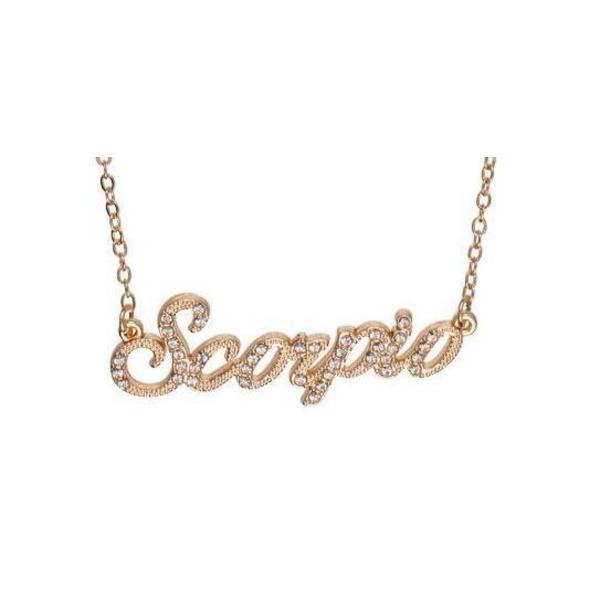 Guld Halsband med Stjärntecken: Skorpionen = Scorpio Guld