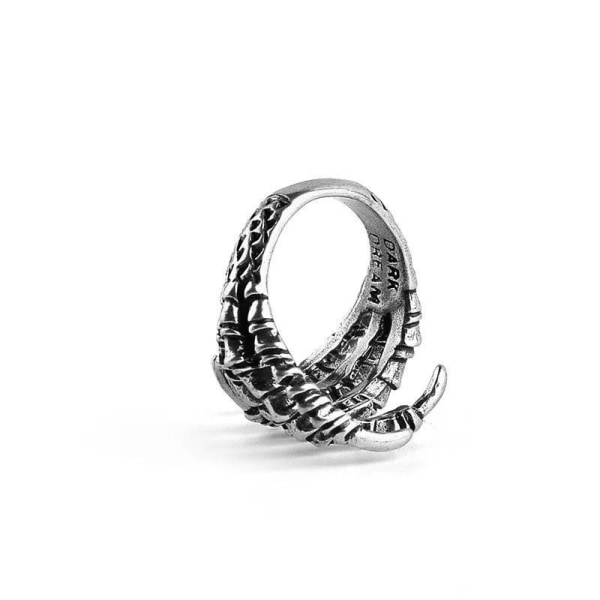 Silver Ring med Drakklo Örnklo / Drake Örn Klo - Justerbar Silver one size