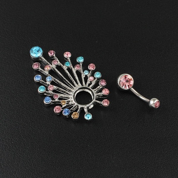 Navelpiercing  Multifärgad  / Rhinestone och Kirurgiskt stål