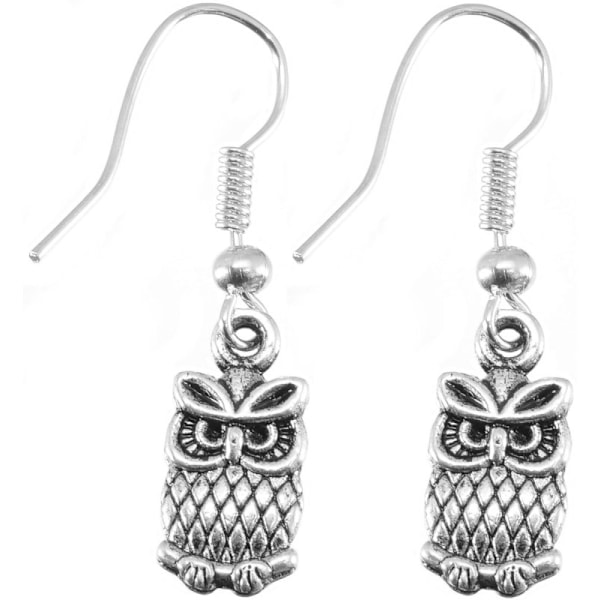 Coola Silver Örhängen med Uggla / Ugglor / Owl Silver