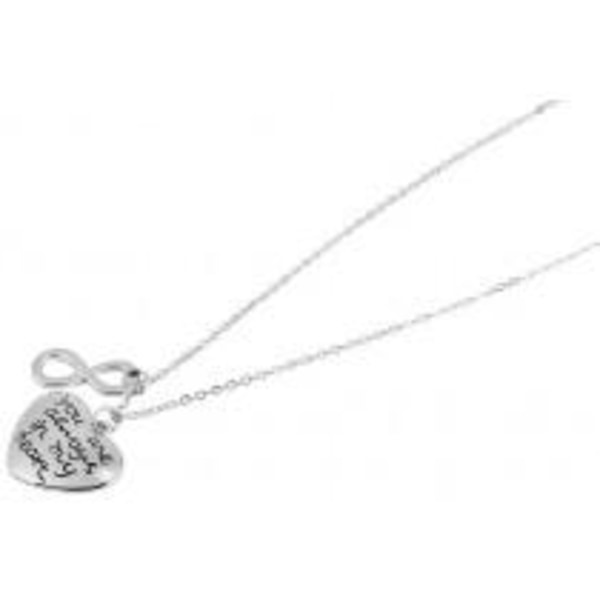 Silver Halsband - Infinity & Hjärta - You are always in my heart Silver