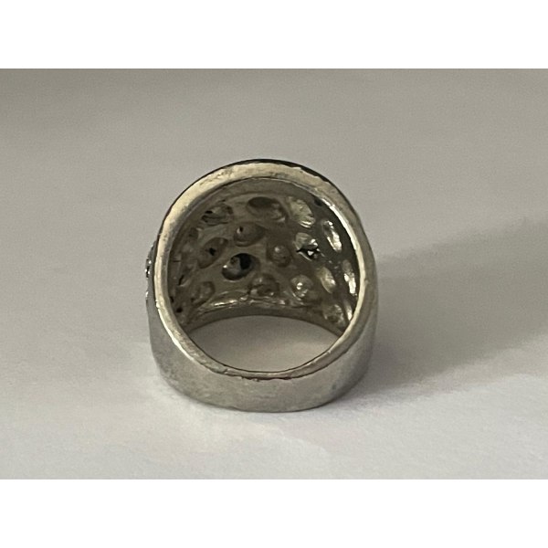 Cool Silver Ring med flera Döskallar / Dödskallar - Stl 20 Silver