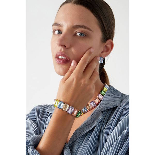 Glamour Guld Guldpläterat Armband med Glaspärlor - Holographic Guld