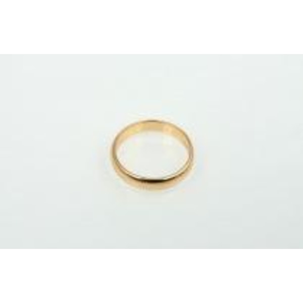 Slät Blank Rundad Guld Ring i Rostfritt Stål 4 mm - Stl 17,3 Guld