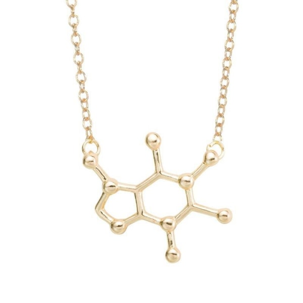 Halsband med Kemisk Molekyl Guld färg