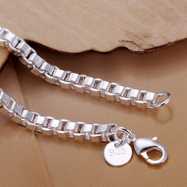 Silver Smyckesset - Halsband & Armband - Klassisk Länk / Kedja Silver