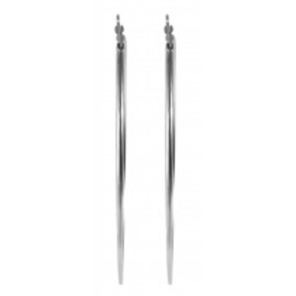 Runda Blanka Tunna Hoop Silver Örhängen i Rostfritt Stål -6,4 cm Silver