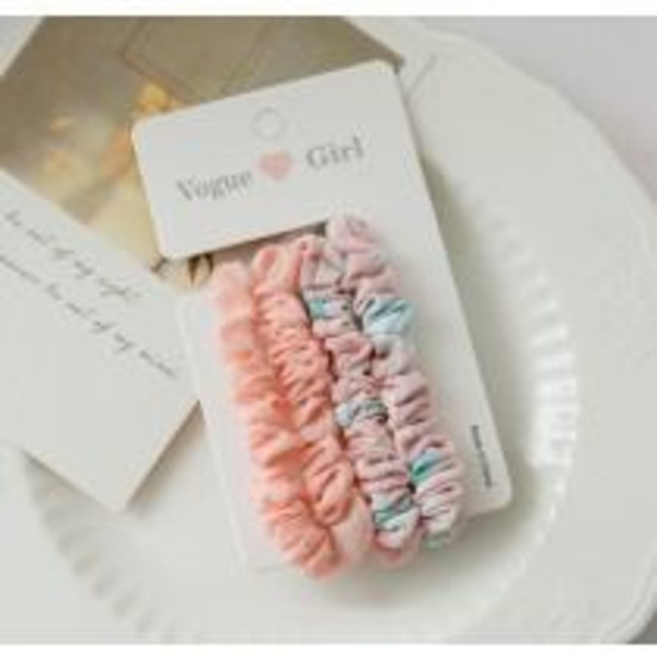 4-pack Scrunchies Hårsnoddar Hårband Håraccessoar - Flerfärgad multifärg