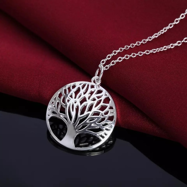 Silver Halsband - Livets Träd - Symbol för Livet Silver