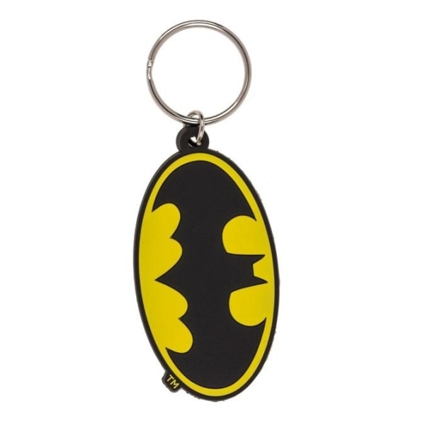 Nyckelring - Batman - Svart & Gul Fladdermus - Licensierad Svart