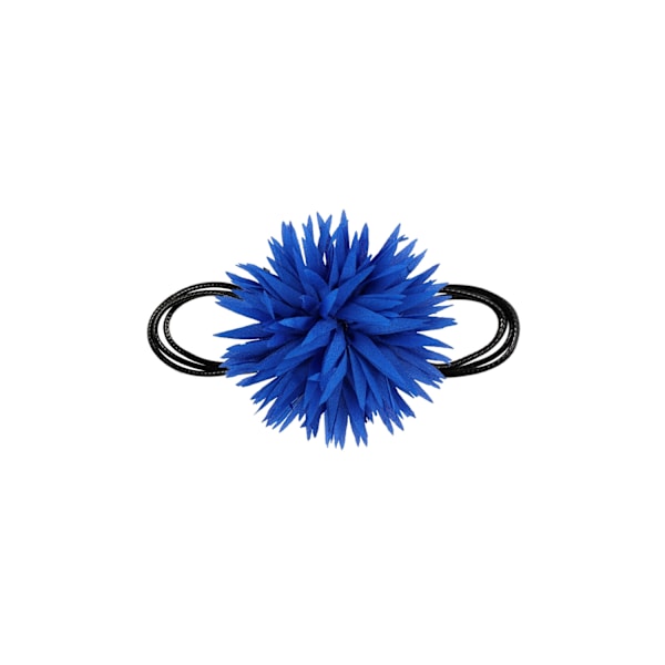 Trendigt Retro Statement Svart Choker / Halsband med en Stor Blå Blomma Blå