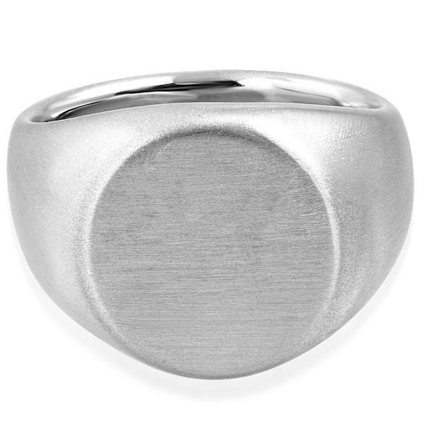 Matt Herr Ring Rostfritt Stål 316L Silver Färg - Stl 18,95