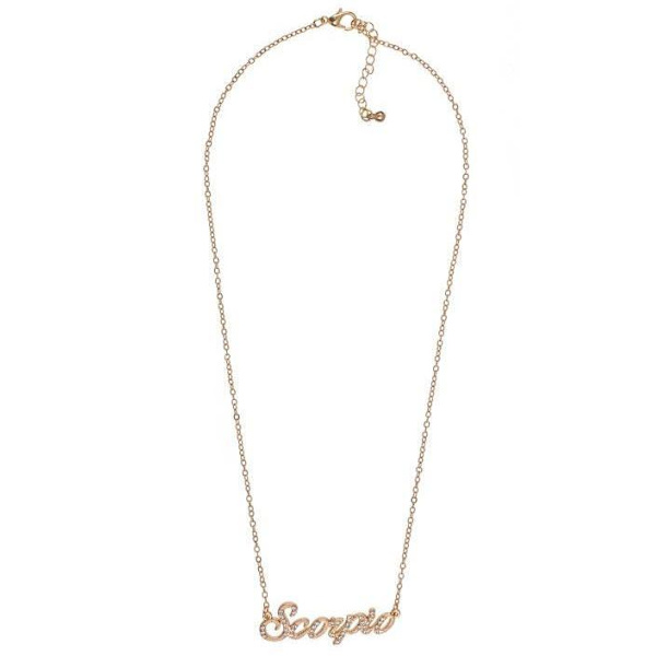 Guld Halsband med Stjärntecken: Skorpionen = Scorpio Guld